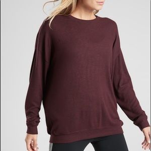 ATHLETA Mindful Pullover, antique burgundy